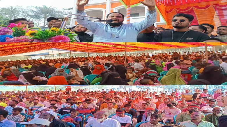 নাসিরনগরের চাতলপাড়ে ঘোড়া মার্কার নির্বাচনী জনসভায় জনতার ঢল