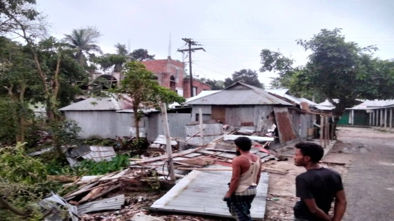 কচাকাটায় কালবৈশাখী ঘূর্ণিঝড়ে ব্যাপক ক্ষয়ক্ষতি