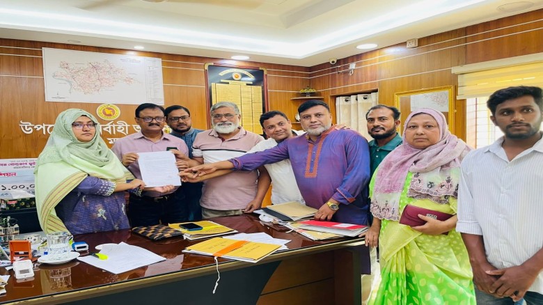 কাঁচামাটিয়া নদী রক্ষায় ঈশ্বরগঞ্জে মানববন্ধন ও স্মারকলিপি প্র