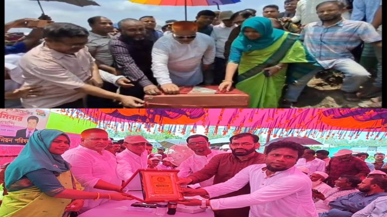 নাসিরনগরে ৩ কিলোমিটার সড়ক পুনঃনির্মাণ কাজের ভিত্তিপ্রস্তর উদ