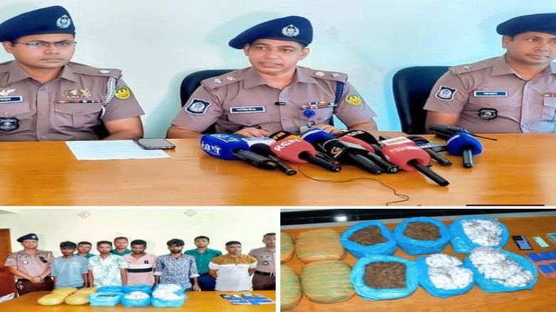আরএমপির মাদকবিরোধী অভিযানে ৫ মাদক ব্যবসায়ী গ্রেপ্তার, ২,০৫৫