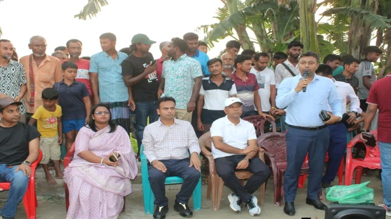 শিলখুড়ি ইউনিয়নে নদী ভাঙনকবলিত এলাকা পরিদর্শন কুড়িগ্রাম জেলা 